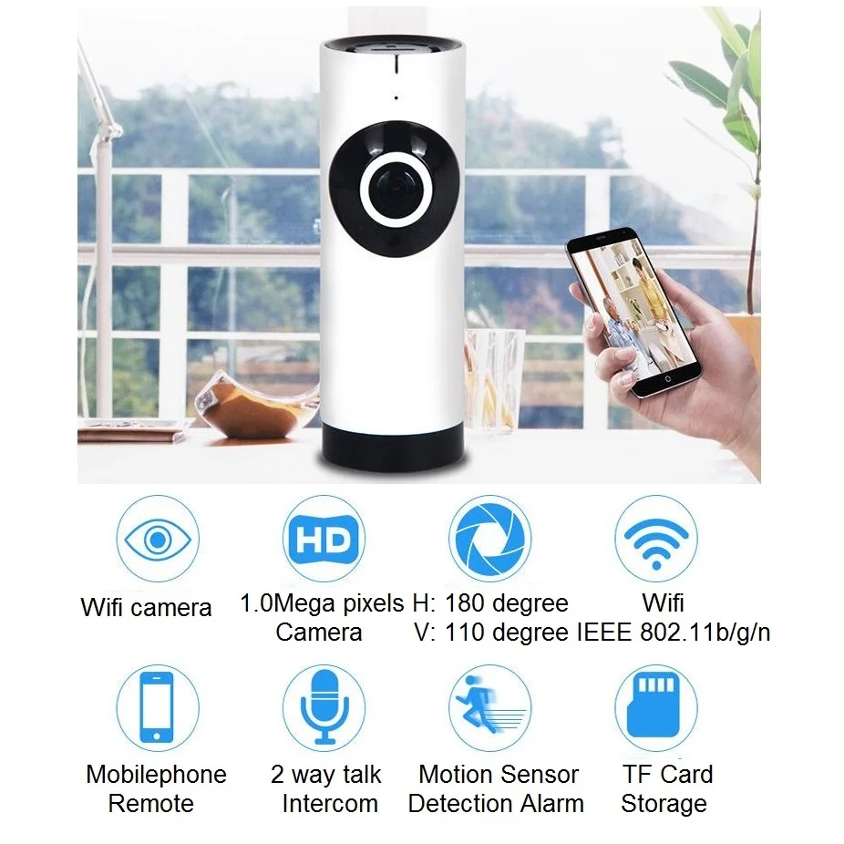 

720P babyfoon camera doppler IR Night vison PIR Motion Sensor 2 way talk Widen viewing angle baby camera baby monitors Max 128G