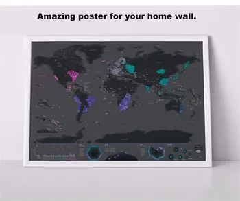 

Travel World Scratch Map Gold Foil Black Scratch Map Scratch Off Foil Layer Coating World Map Luxury Travel Gift Mapa