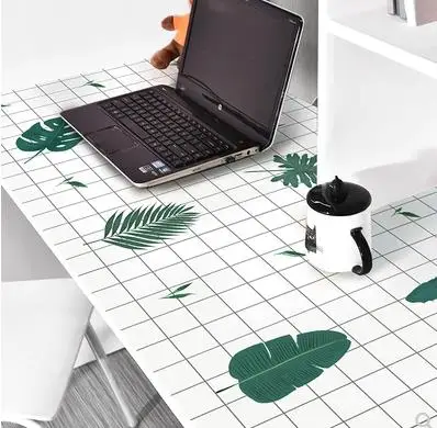 

Simple wallpaper Nordic fresh green plant ins wind desktop stickers decorative stickers waterproof PVC bedroom table renovation