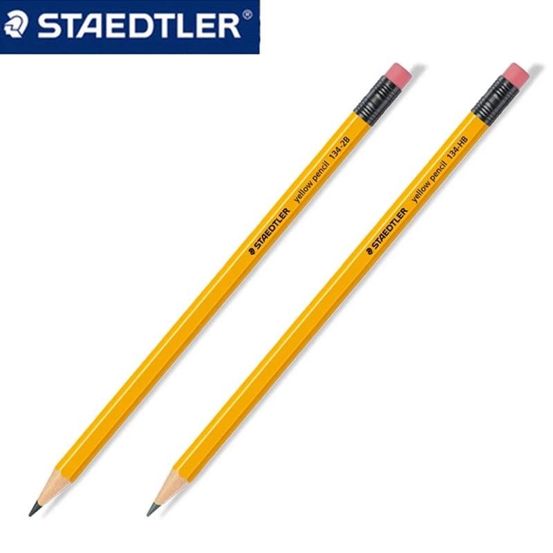 12 шт. STAEDTLER 134 карандаш с ластиком школьные Канцтовары офисные принадлежности для
