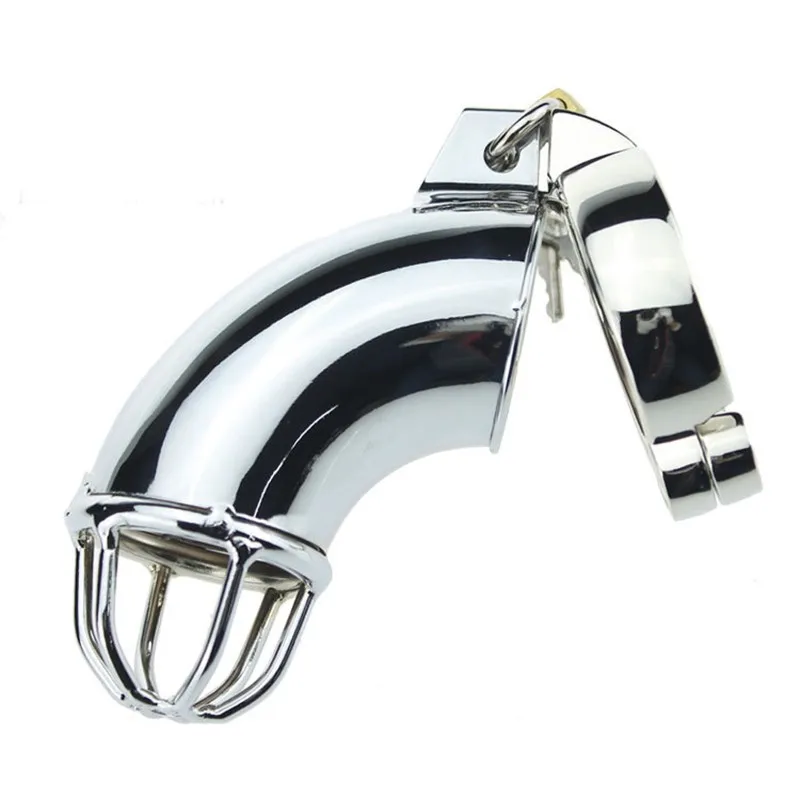 Metal male chastity device cock cage penis lock chastity belt sex toys men penis sex toys 2