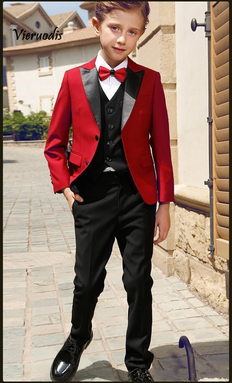 

Custom Made Stylish 3 Piece Wedding Prom Flower Boys Tuxedo Children Dinner Suit
