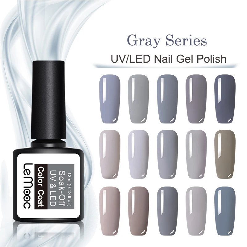 LEMOOC رمادي سلسلة هلام مسمار البولندية 8 ملليلتر نقع قبالة الأشعة فوق البنفسجية/LED جيل للأظافر شبه الدائم مسمار الفن هلام ورنيش vernis 24 الألوان ال... LEMOOC رمادي سلسلة هلام مسمار البولندية 8 ملليلتر نقع قبالة الأشعة فوق البنفسجية/LED جيل للأظافر شبه الدائم مسمار الفن هلام ورنيش vernis 24 الألوان ال...