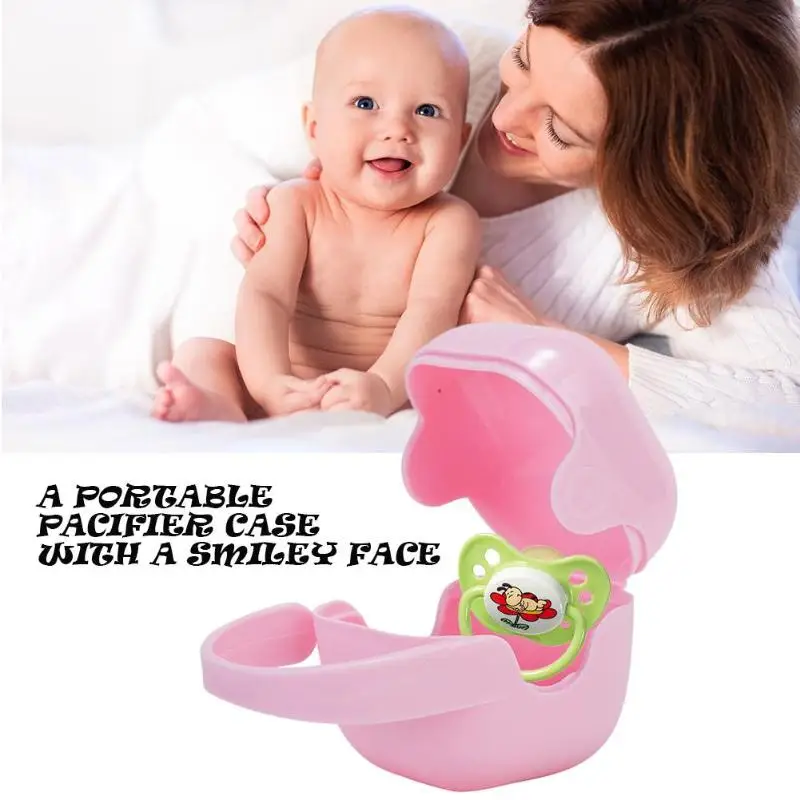 

Smile Face Pattern Portable Baby Pacifier Box Dustproof Kids Nipple Case