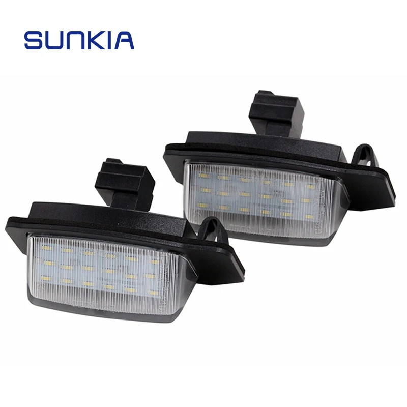 

SUNKIA 2Pcs/set Error Free LED License Number Plate Light for Mitsubishi Lancer Sportback/Outlander Perfect Fits original car