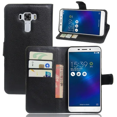 Высокое качество Роскошный кожаный флип чехол для Asus Zenfone 3 Laser ZC551KL смартфон