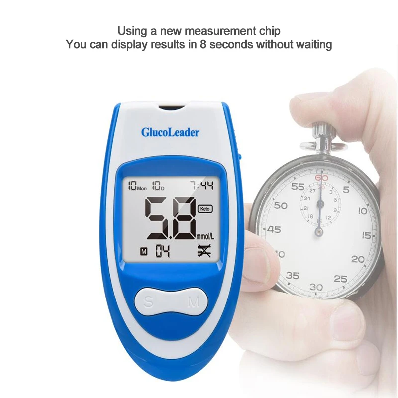 Fully Automatic Accurate Blood Glucose Meter 50Test Strips Digital Equiment Electronic Intelligent Medicos Diabetics Measurement