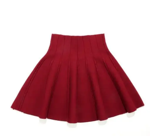 От 3 до 15 лет года, весенне-осенне-зимние юбки-пачки для подростков, детская одежда для малышей, юбка-пачка для малышей, школьные юбки для девочек, плиссированная мини-юбка, AA2551 - Цвет: mahua red