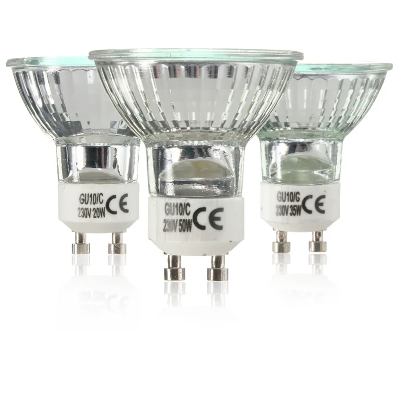 

GU10 20W 35W 50W Warm White Light Bulb 2800K Halogen Lamp High Luminous Efficiency For Home Light Bulbs AC220-240V