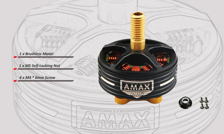 1/2/4 шт. amaxinno 2207,5 2500/2700KV на возраст от 2 до 6 лет с резьбы CW бесщеточный мотор для RC квадролет с дистанционным управлением с видом от первого лица RC пульт дистанционного управления Управление игрушки Запасные Запчасти Радиоуправляемый квадрокоптер