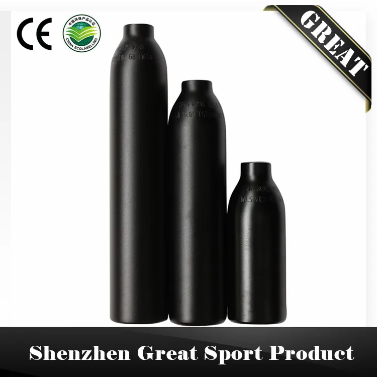 

0.20L/0.35L/0.45L Paintball HP Compressed Air Tank/Cylinder Thread M18*1.5 with Silica Gel Grip Cover