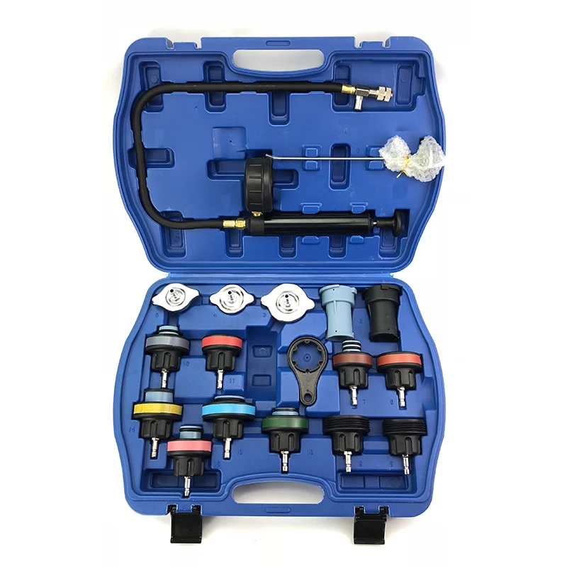 New 18pcs Radiator Pressure Tester Tool Kit Cooling System Testing Tool Vacuum Vehicle Universal Hand Tool Set