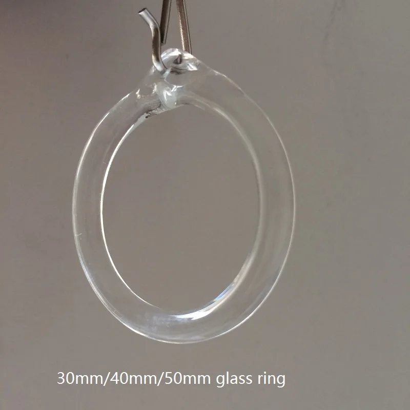 4pieces/lot 40mm/50mm Glass Loose Transparent glass ring for hanging