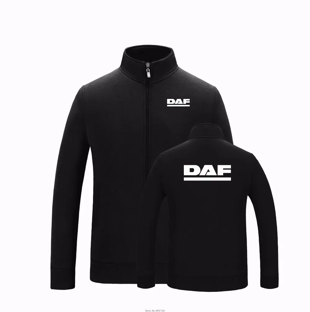 

New arrived winter solid Color stand collor DAF sweatshirt zipper man Women fashion coats standard jackets