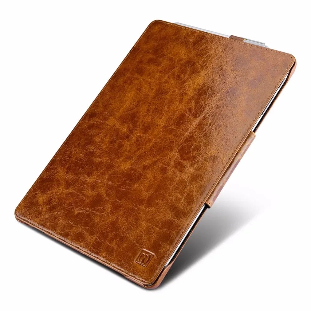 Icarer винтажный Чехол книжка из натуральной кожи для Surface Pro 7 8 Ретро вощеной 6 5 4