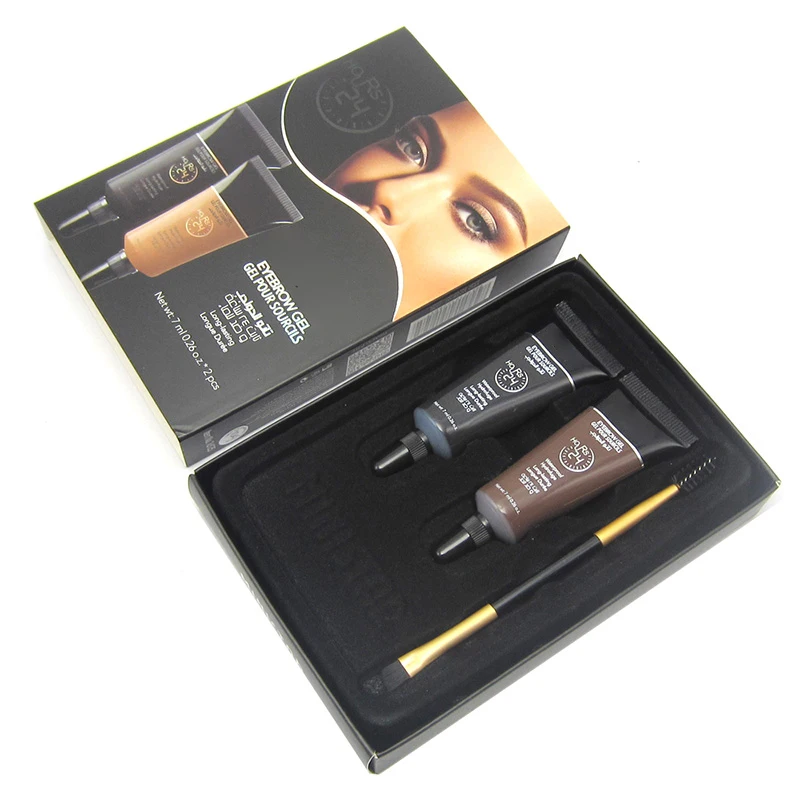 

Professional Makeup 1pcs Mascara For Eyebrows Paint Brush & 2pcs Brown Waterproof Tint My Brows Eyebrow Henna Makeup Set #94471
