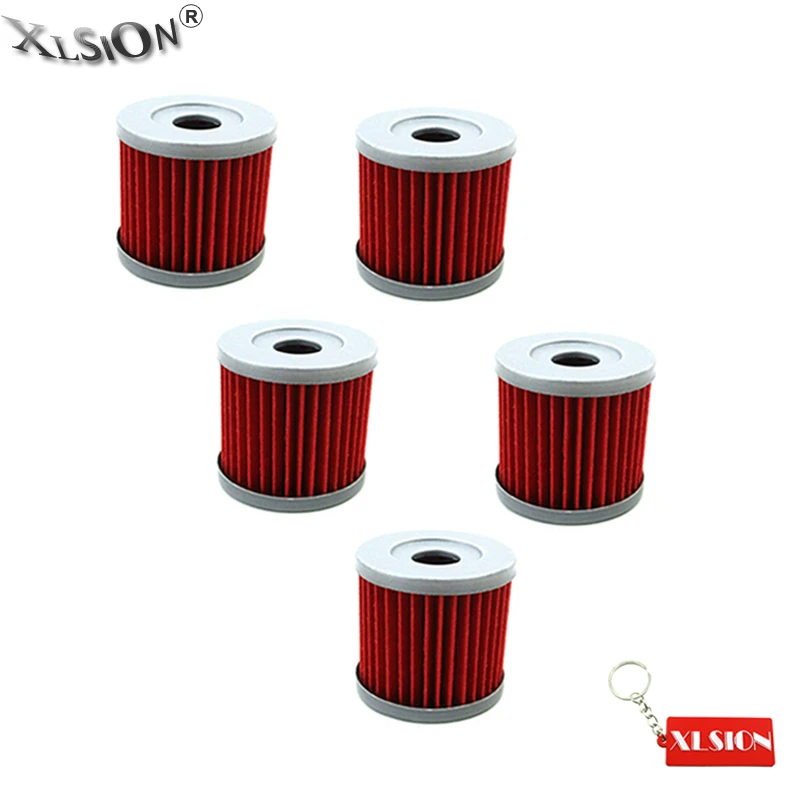 XLSION 5Pcs Oil Filters For SUZUKI DRZ400 DRZ400E DRZ400S LTZ400 LTR450