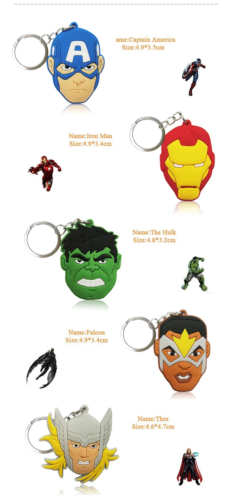 1pcs Pvc Keychain Cartoon Figure Marvel Avenger Key Chain Anime Hulk Batman Key Ring Super Hero Kid Toy Holder Key Chains Aliexpress