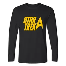 New Star Trek T Shirt Men Hip Hop Tee Harajuku Spock Live Long and Prosper Long Sleeve T-shirts with Men TShirt Brand Famous 4XL