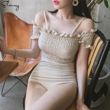 Женский один шт. Монокини сексуальный пуш-ап сплошной купальный костюм с открытыми плечами Высококачественный винтажный купальник новейшие купальные костюмы