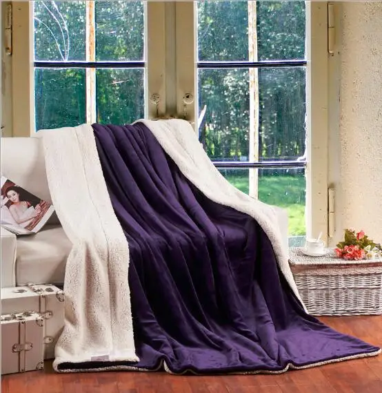 7 цветов зимнее шерстяное одеяло Ferret кашемировое одеяло теплое одеяло s флисовое клетчатое супер теплое мягкое одеяло на диван-кровать - Цвет: 5