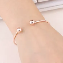 Горячая Простой Браслет-манжета Золотой цвет браслет для женщин металл серебристого цвета браслет модные ювелирные изделия SP-94