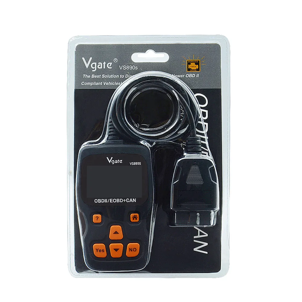 Vgate VS890 VS890S OBD2 сканер VS-890 VOBDII код ридер Поддержка OBD OBDII CAN протоколы 13 языков лучше ELM327