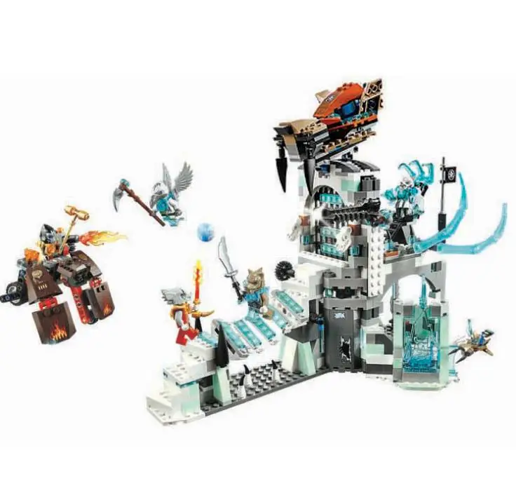 

Sir Fangar's Ice Fortress Building Blocks Model Toy For Children Compatible LEPIN Chimaed Bricks Figure Set 70147