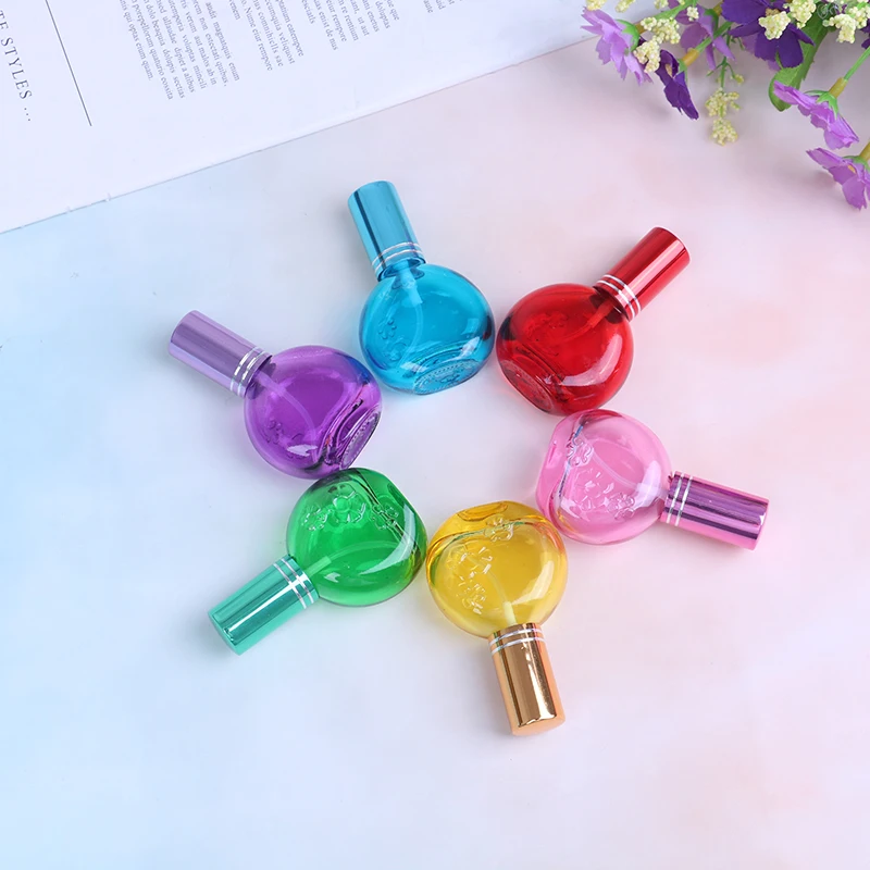 1Pcs 10ml Colorful Glass Perfume Spray Refillable Atomizer Travel Scent Bottles Random Hot