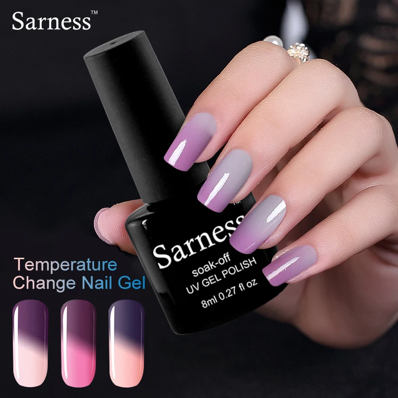 

Sarness Thermo Chameleon Gel Nail Polish Temperature Change UV Gel Lacquer Hybrid Varnish Semi Permanent Gel Polish Manicure