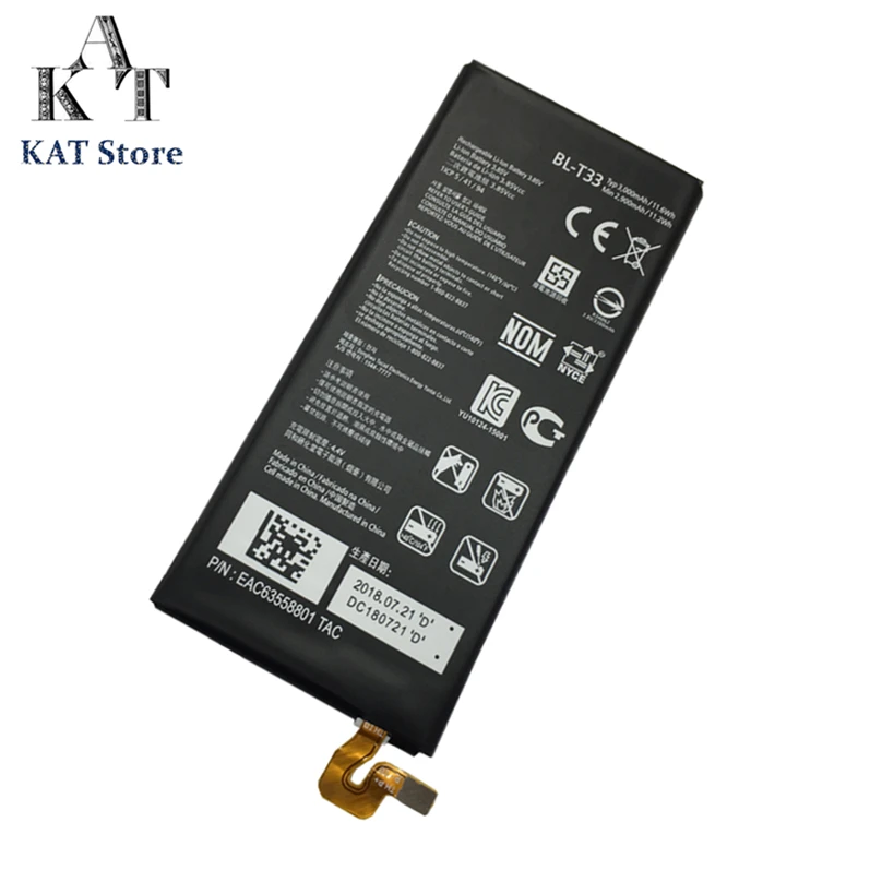 KAT Аккумуляторы для мобильных телефонов для LG q6 M700A M700AN M700DSK M700N 3000mAh литий-ионный аккумулятор BL-T33 гарантия качества+ Инструменты