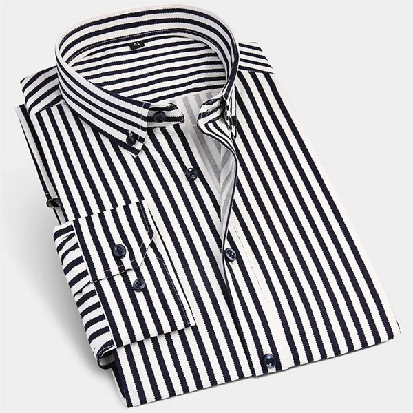 ERIDANUS модная новинка мужские полосатые рубашки с длинным рукавом классические удобные мягкие хлопковые повседневные рубашки на пуговицах M486 - Цвет: 305