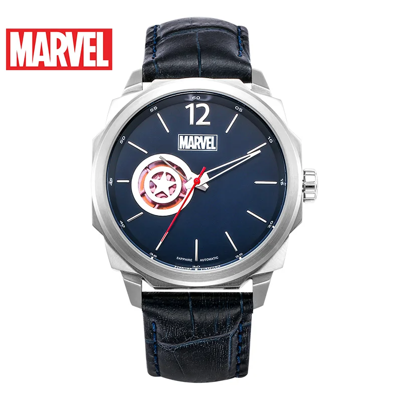 

Hot official original Marvel captain america automatic watch Waterproof Male stainless Steel Luxury SAPHIRE CRYSTAL M-9007