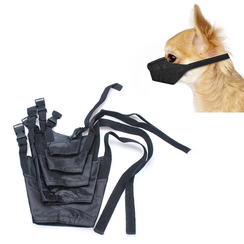 

5pcs/lot Dog Muzzles Prevent Dog Bite Adjustable Mask Bark Bite Mesh Mouth Muzzle Nylon Safety Supply Dogs Mesh Stop Chewing 0.3