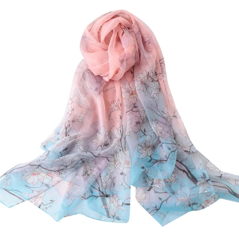 

Silk scarf female wild spring and autumn multi-function new silk silk scarf female long silk scarf female summer thin section
