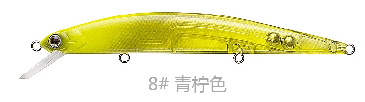 Длинные приманки для рыбалки 95 мм 8,5 г S95SP искусственная приманка погружение 1 м воблер-Минноу для рыбалки жесткая приманка с вольфрамовыми бусинами внутри - Цвет: color 8
