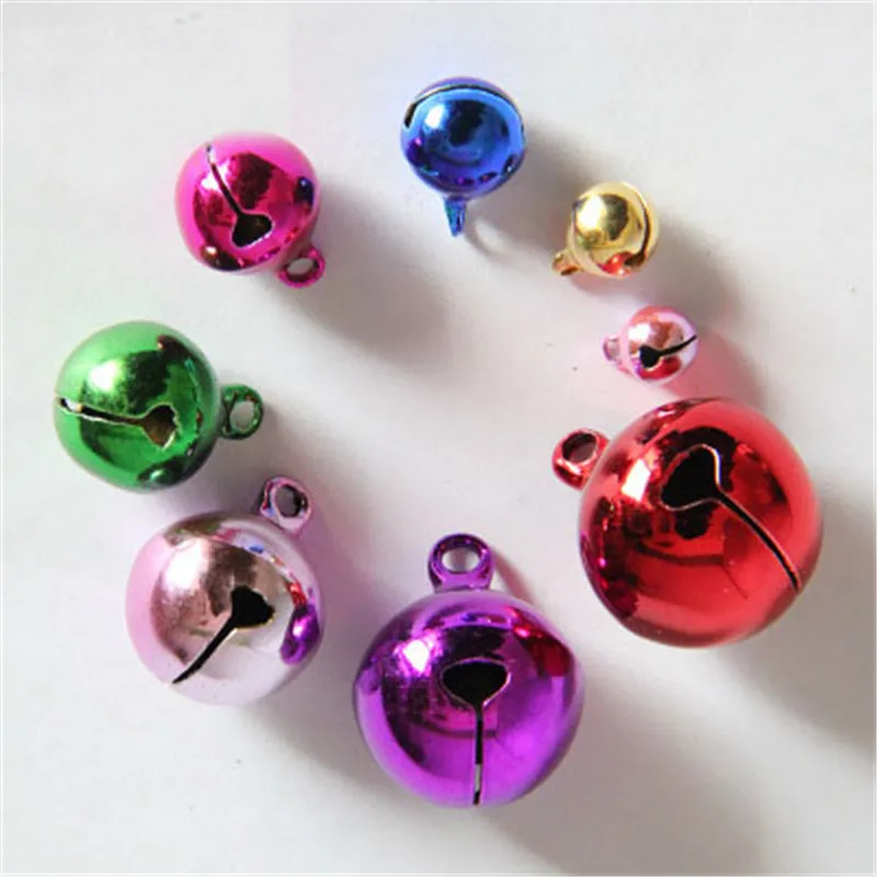 

10pcs Random Color Metal Small Jingle Bells For Crafts Copper 6mm 10mm 14mm 20mm Bells Festival Party Christmas Tree Decoration