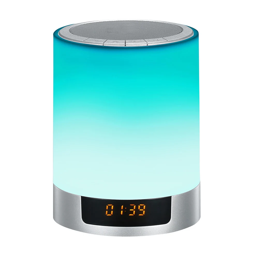 Mini Subwoofer Portable Handsfree Bluetooth Speaker Music Player LED Light Wireless Stereo Alarm Clock Gift Fashion Color Change |