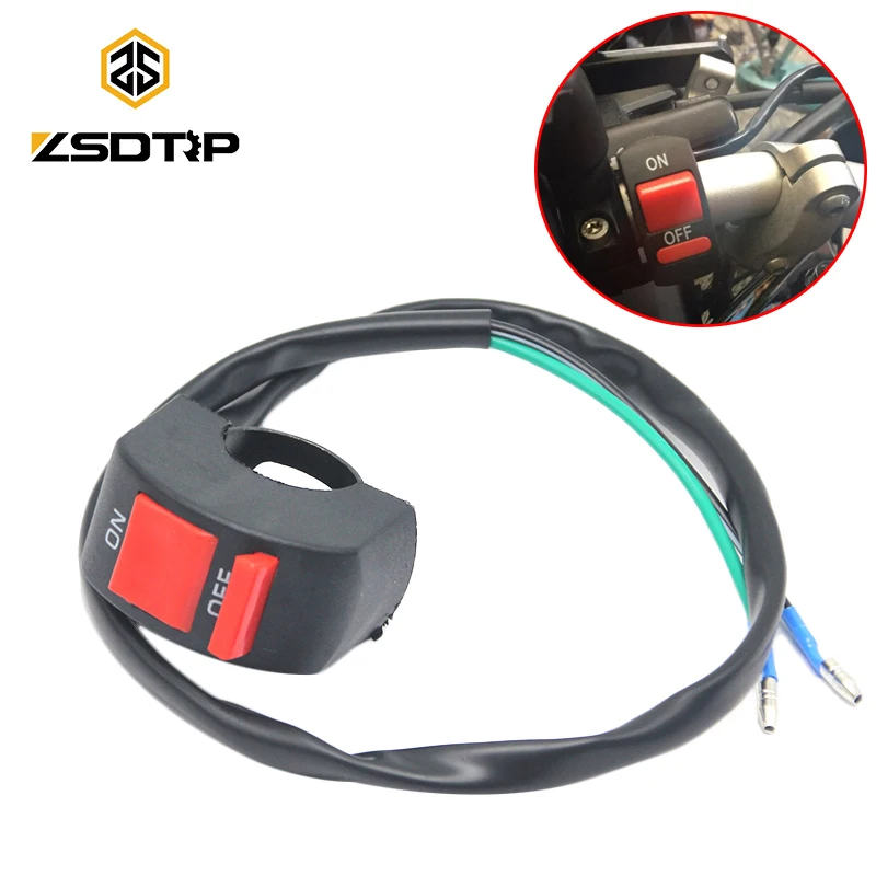 

ZSDTRP Universal Handlebar Fog Light Switch Motorcycle Headlight Switch ON/OFF Button Light Switch Moto Accessory