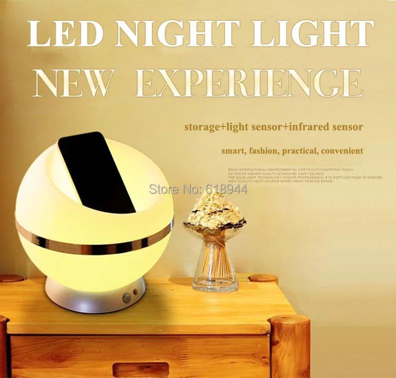 

Human body induction and light led sensor night light with storage light design