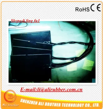 

300*400*1.5mm 230v 800w 1000mm lead wire adhesive 1face Black Silicone Rubber 3D Printer Heater XD-H-M-112