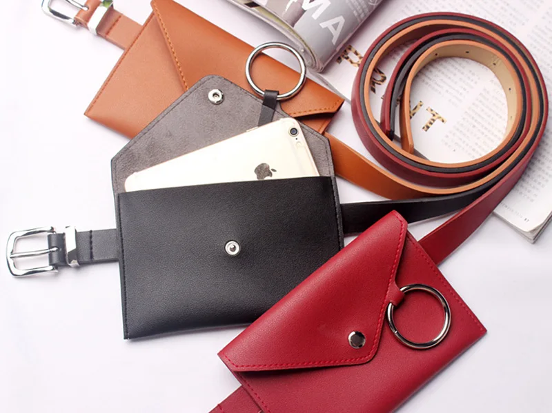 Fashion Women Chest Bag Solid Color Ring PU Leather Messenger Shoulder Crossbody Clutch Bag Packet Handbag Bolsa Feminino SS0421 (1)