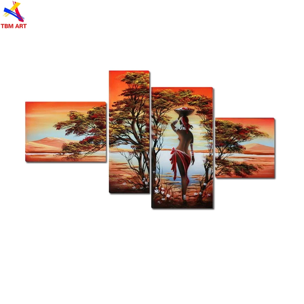 African Girl Picture Wall Art Painting Gift 100 Real Handmade