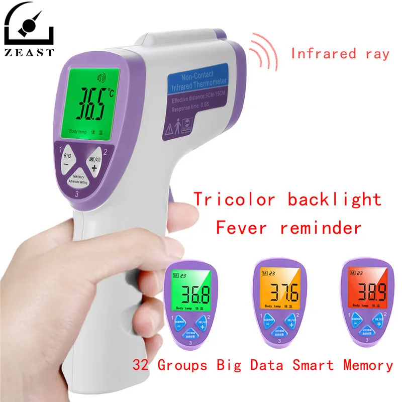 

Upgraded Version Body Temperature Tester Thermometer Baby Adult Safety LCD Digital Non Contact Infrared IR Forehead