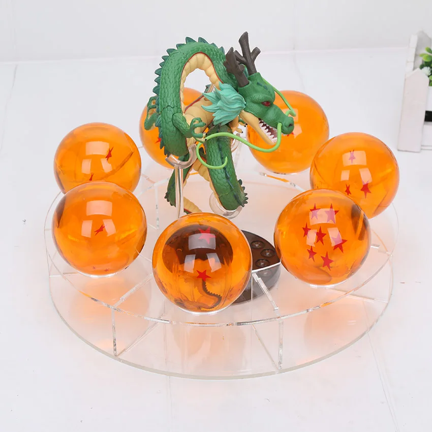 Аниме Dragon Ball Z Shenron dragon+ 7 хрустальных шариков 5,7 см ПВХ фигурка Коллекционная модель игрушки