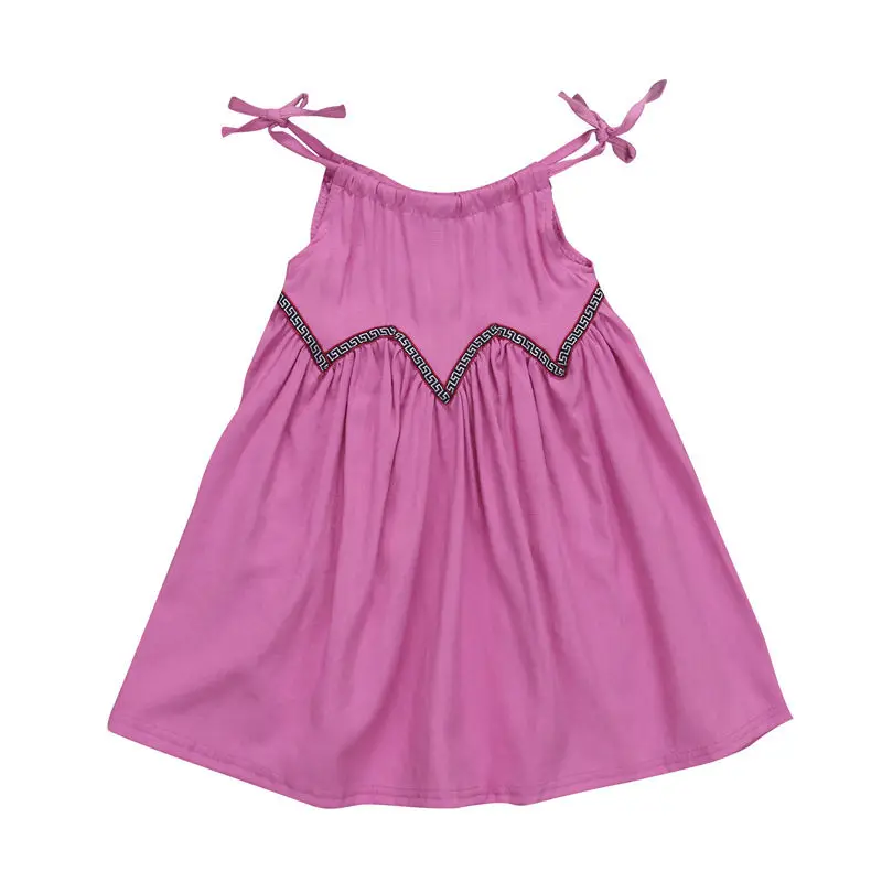 2017 Princess Girls Summer Dress Sleeveless Toddler Kids Formal Party Dresses Children Clothes Sundress Purple | Детская одежда и