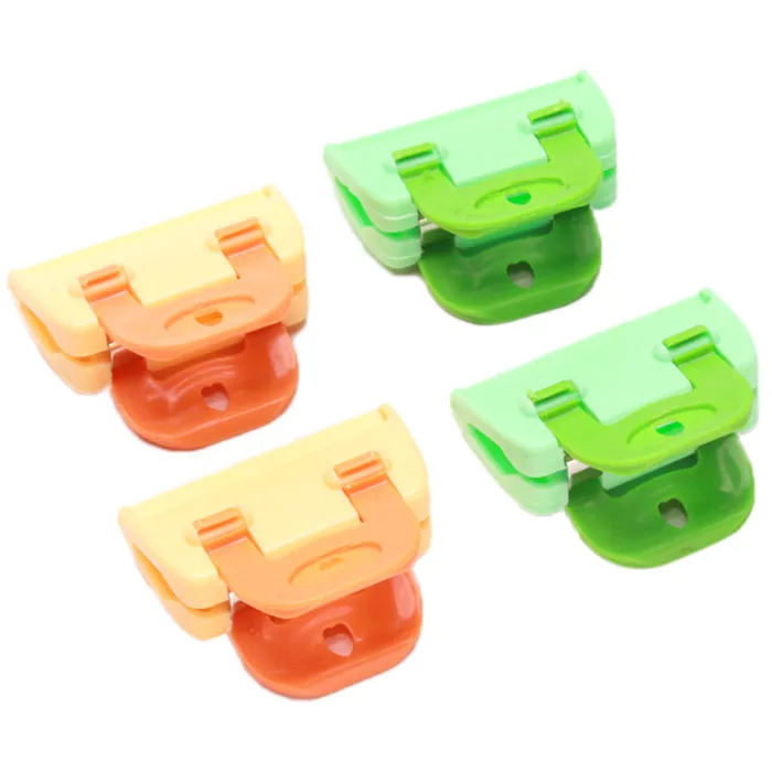 100pcs Portable ABS Plastic Bread Bag Clip Powder Food Package Bag Clip