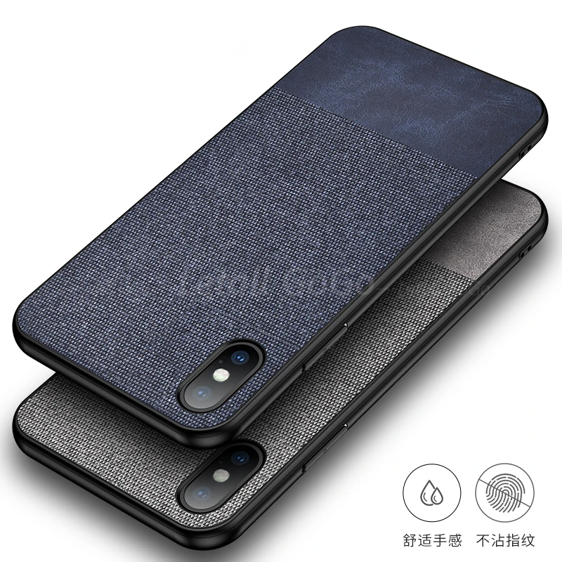 

Fabric Ultra-thin Canvas Silicon Case For iphone 6 X s r XS Max Cloth Texture Soft Protective Cover For iPhone 6Plus 7Plus Cases