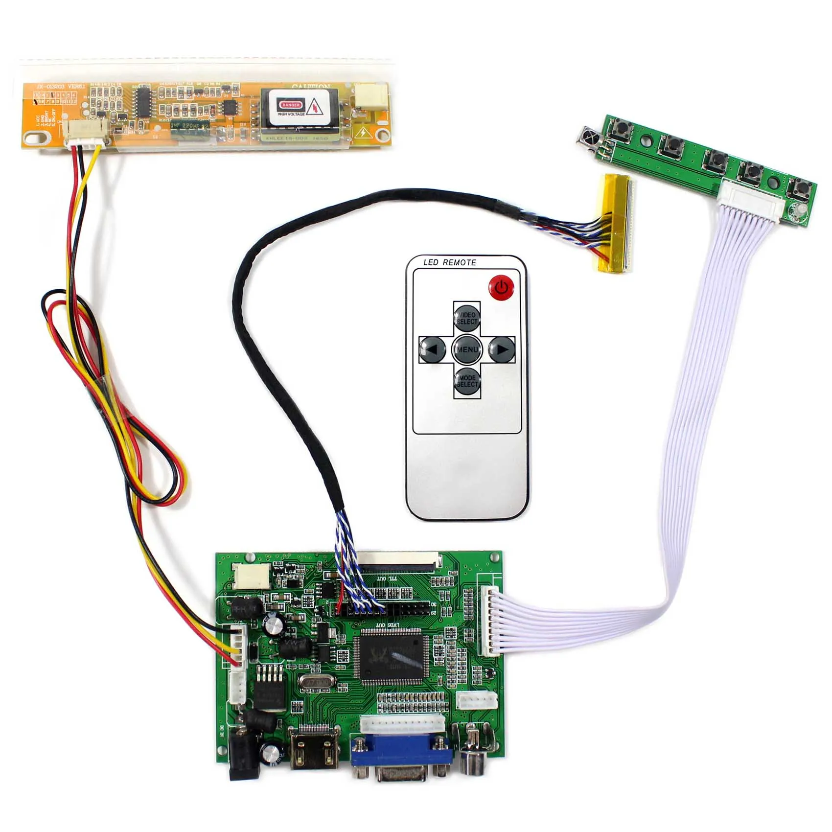 

For 14.1inch LCD Screen LTN141AT03 M141NWW1 QD14TL01 B141EW01 LP141WX3 1280x800 HD MI VGA AV LCD Controller Board