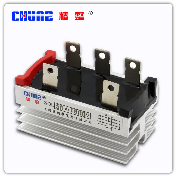 

[BELLA] White SQL50A1600V three-phase bridge rectifier bridge rectifier (with high-power radiator) in - --20PCS/LOT